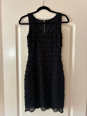 Guess Black Bodycon Fringe Dress size 2